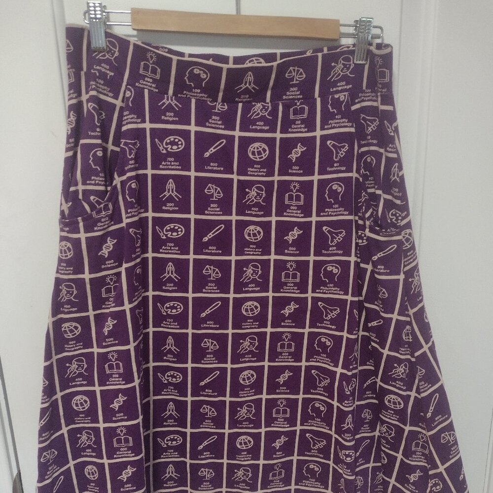 Svaha Large Dewey Decimal Skirt Size Large